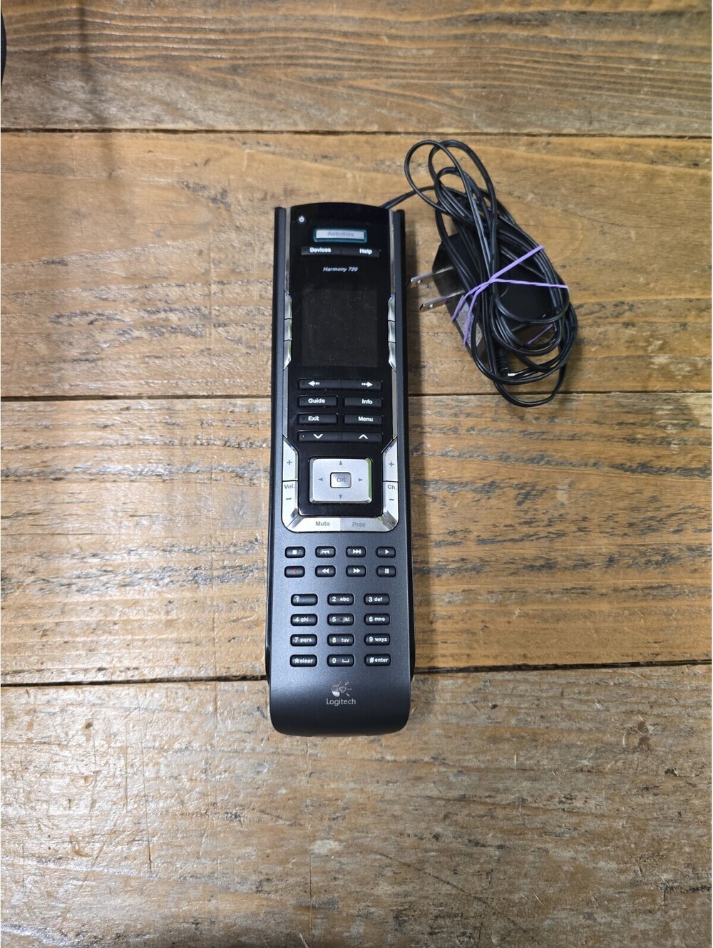 Logitech Harmony 720 Universal Remote with Charging Cable No Battery